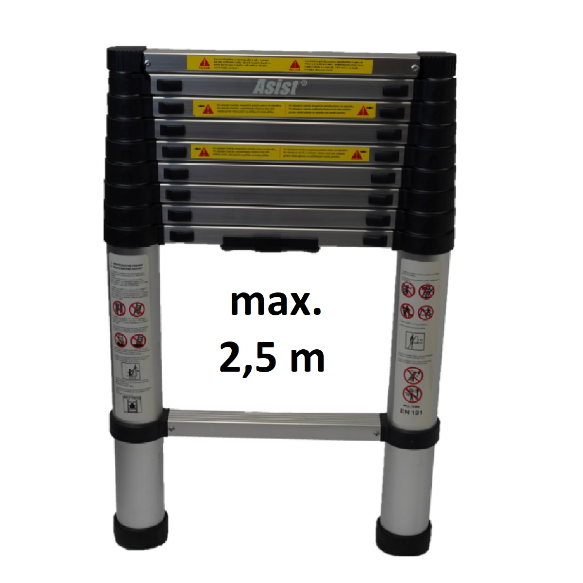 Levně Asist AR99-6250 Teleskopický žebřík Alu, 2,5 m