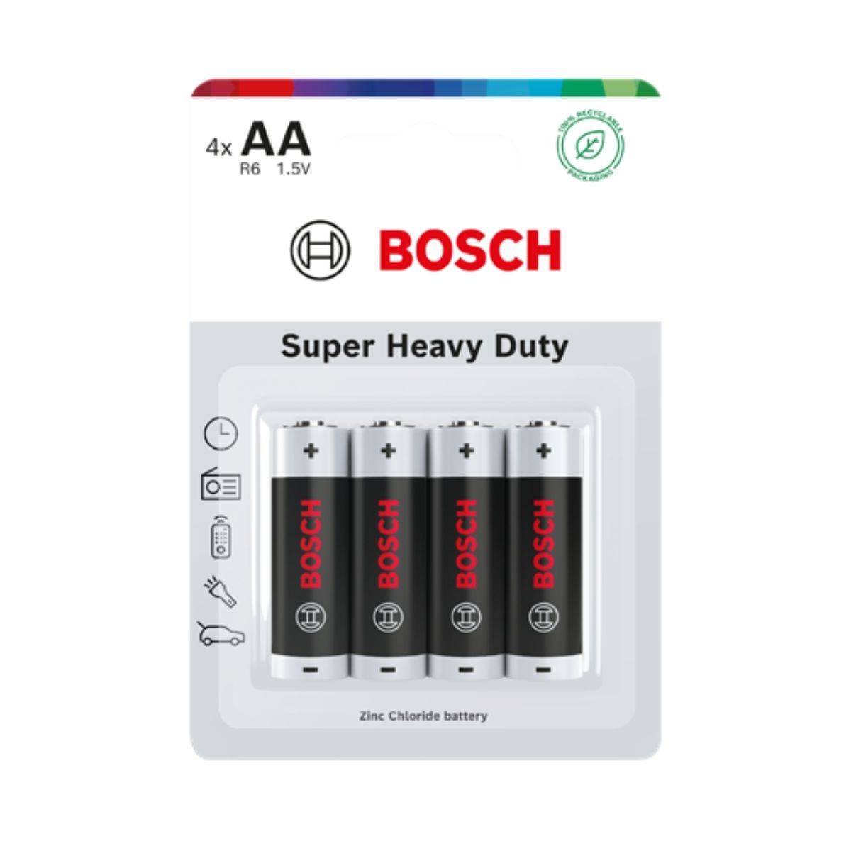 BOSCH Super Heavy Duty R6SHD4B-00 Baterie AA, 4 ks