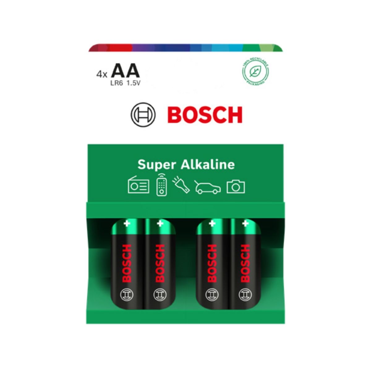 BOSCH Super Alkaline LR6SA4B-00 Baterie AA, 4 ks