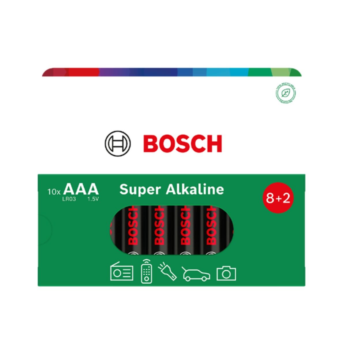 BOSCH Super Alkaline LR03SA10B-00 Baterie AAA, 10 ks