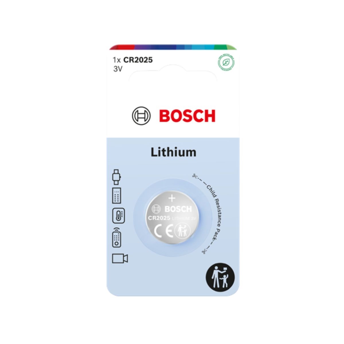 BOSCH Lithium CR2025B1-00 Baterie CR2025, 1 ks