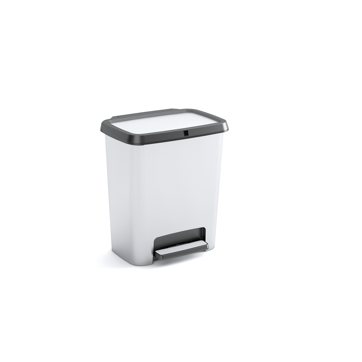 Curver Koš na odpad Compatta Style Steel rec. 12+12L, stříbrný