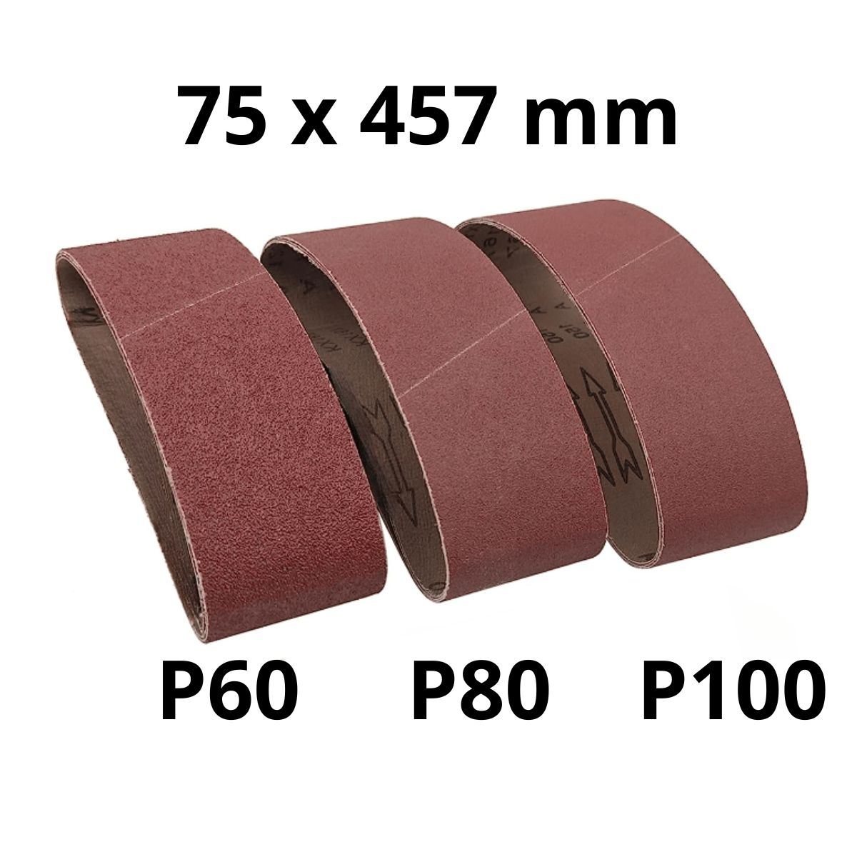 Asist Sada brusných pásů 75x457mm 3ks