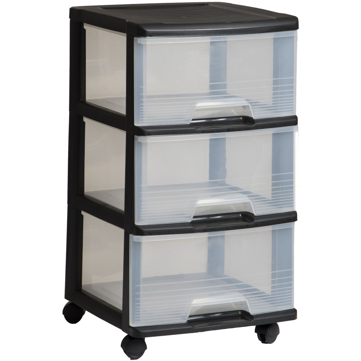 Curver Regálek se Šuplíky černý 3x20l, šířka 37 cm