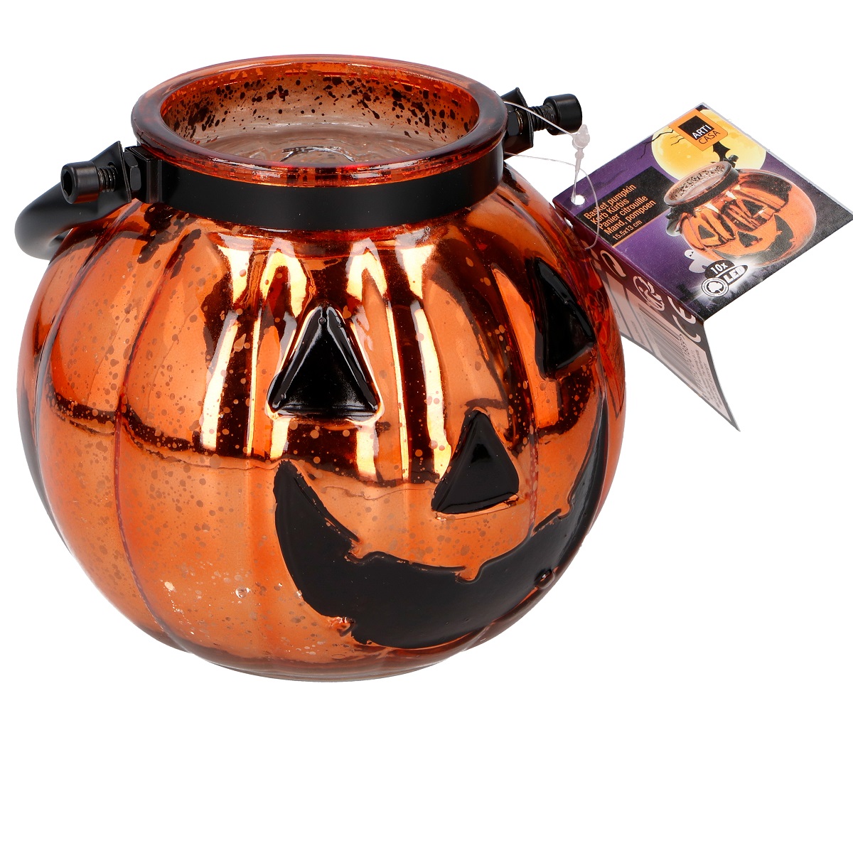 No brand Dekorace sklo s 10LED Halloween