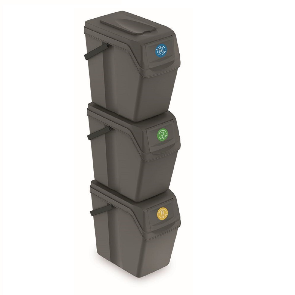 PROSPERPLAST Sada odpadkových košů SORTIBOX, 3x25l