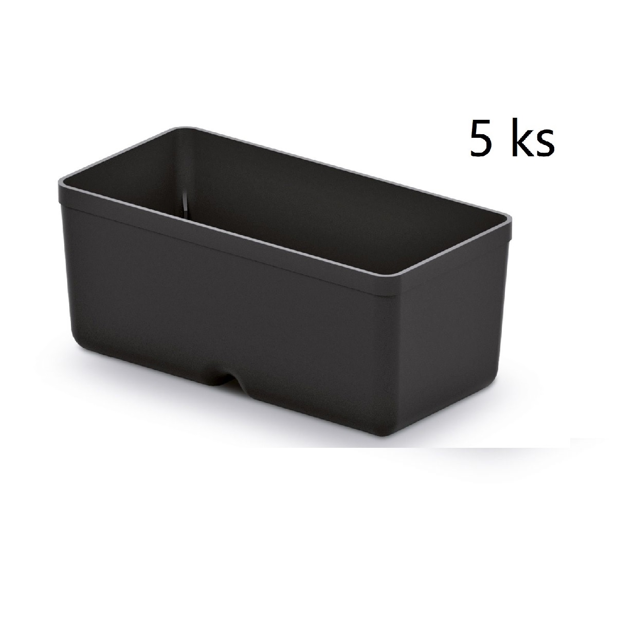 Kistenberg Sada 5 plastových boxů 110x55x55 mm UNITE BOX, černé