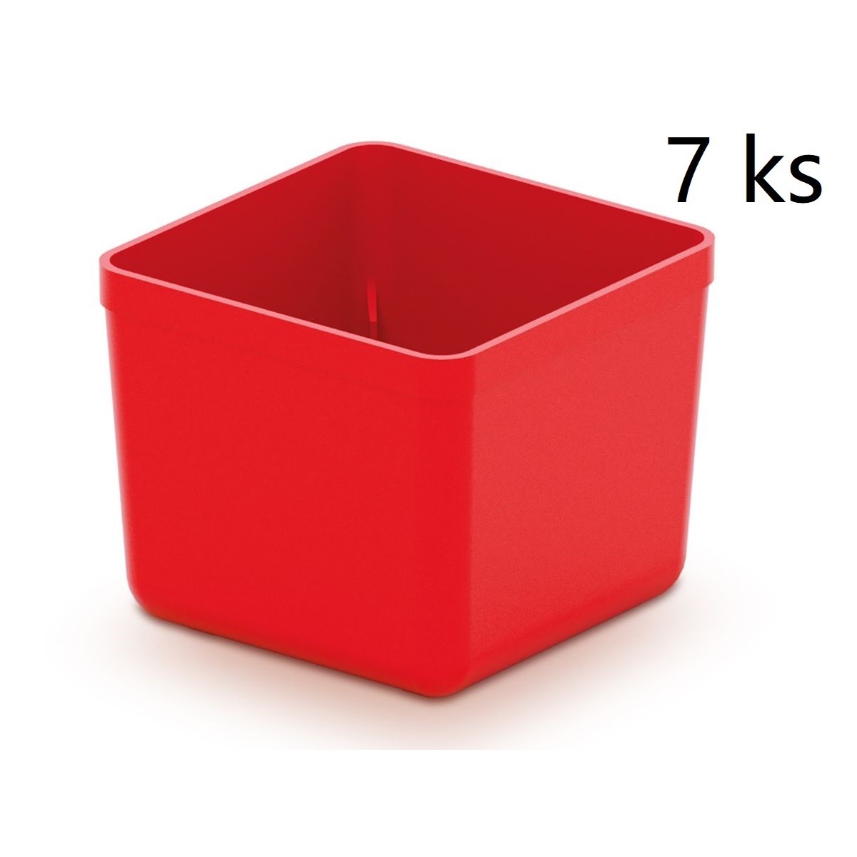 Kistenberg Sada 7 plastových boxů 55x55x55 mm UNITE BOX, červené