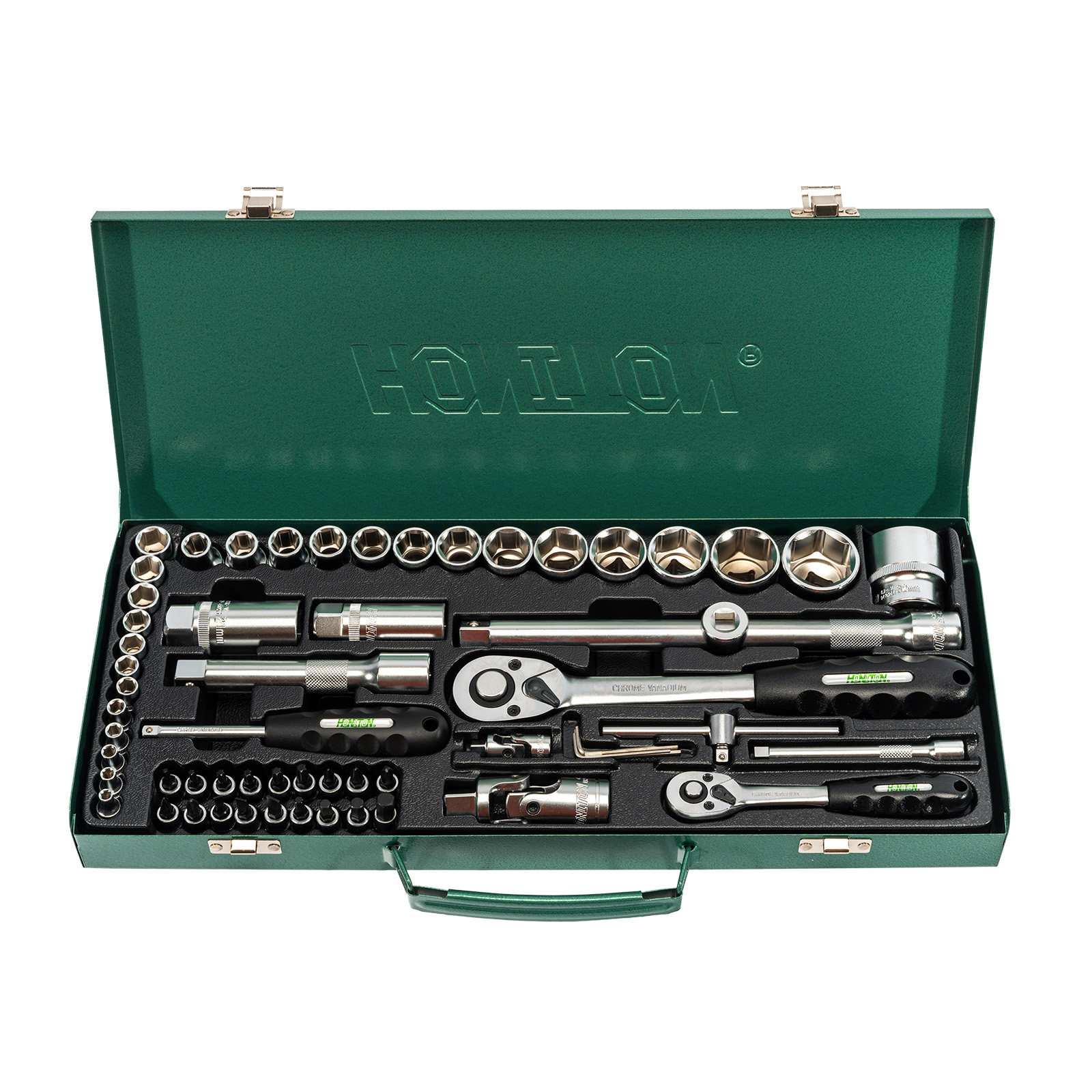 HONITON Sada hlavic 1/4”-1/2” 59 dílů