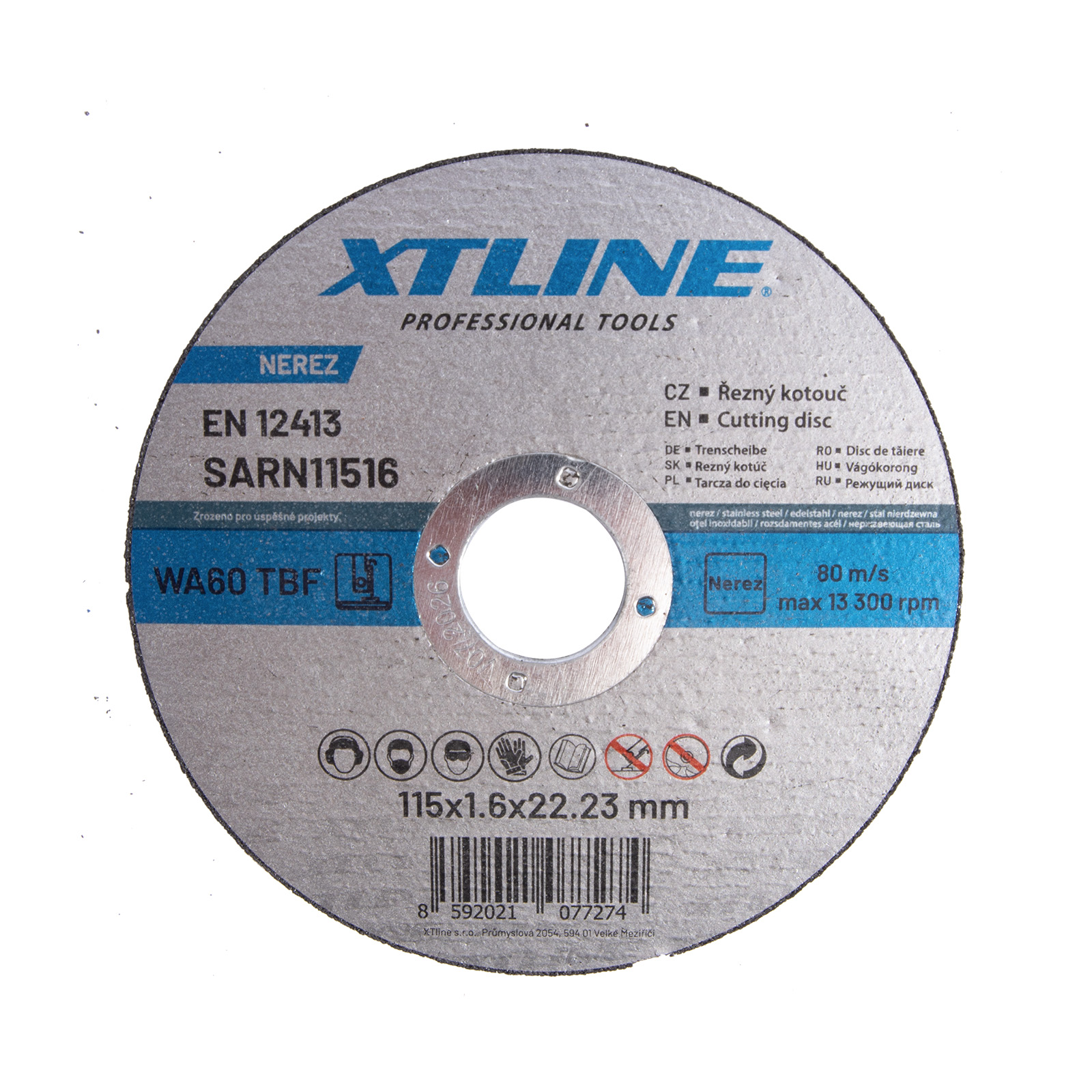 XTline Kotouč řezný na nerez 115x1,6x22mm