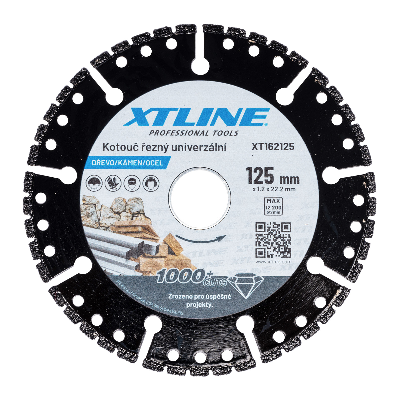 XTline Kotouč univerzální na dřevo, kámen, ocel 125x1,2x22,2mm
