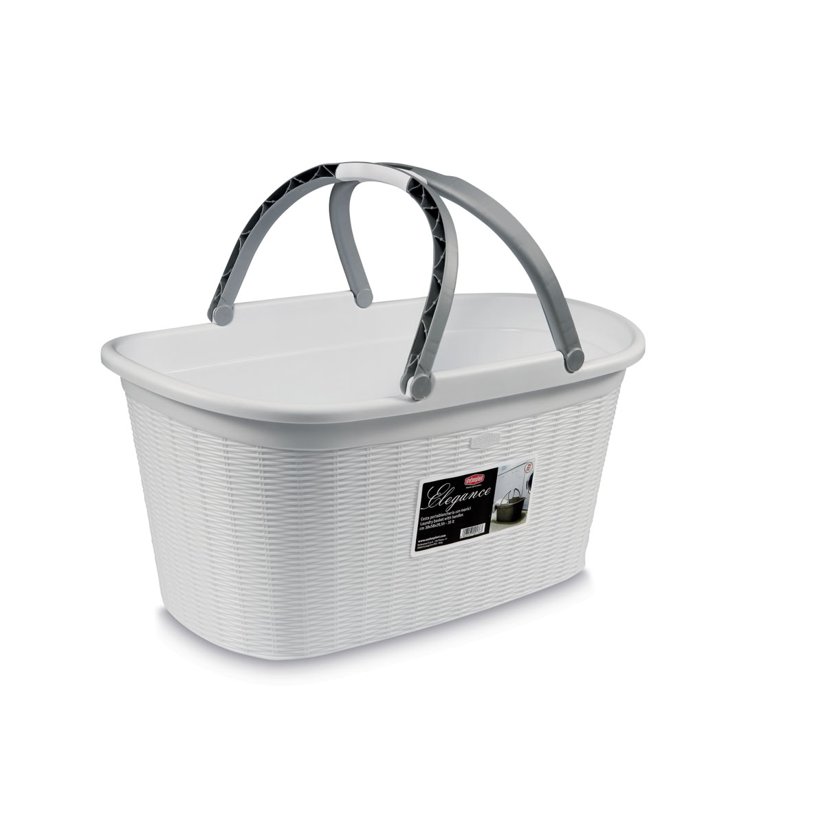 STEFANPLAST Košík na prádlo Elegance 35l, bílý