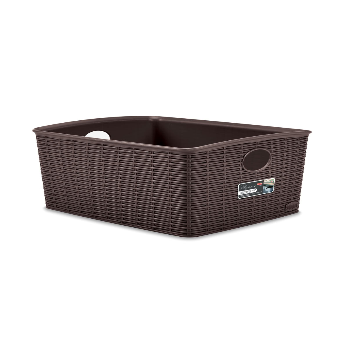 STEFANPLAST Elegance 30992 Úložný koš L High, hnědý