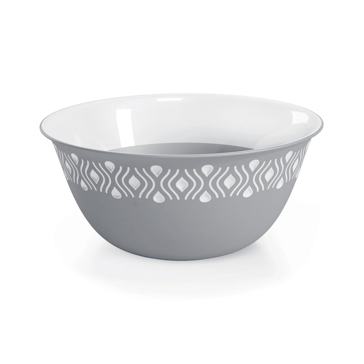 STEFANPLAST Tosca 55102 Plastová miska průměr 29 cm, bílá/šedá