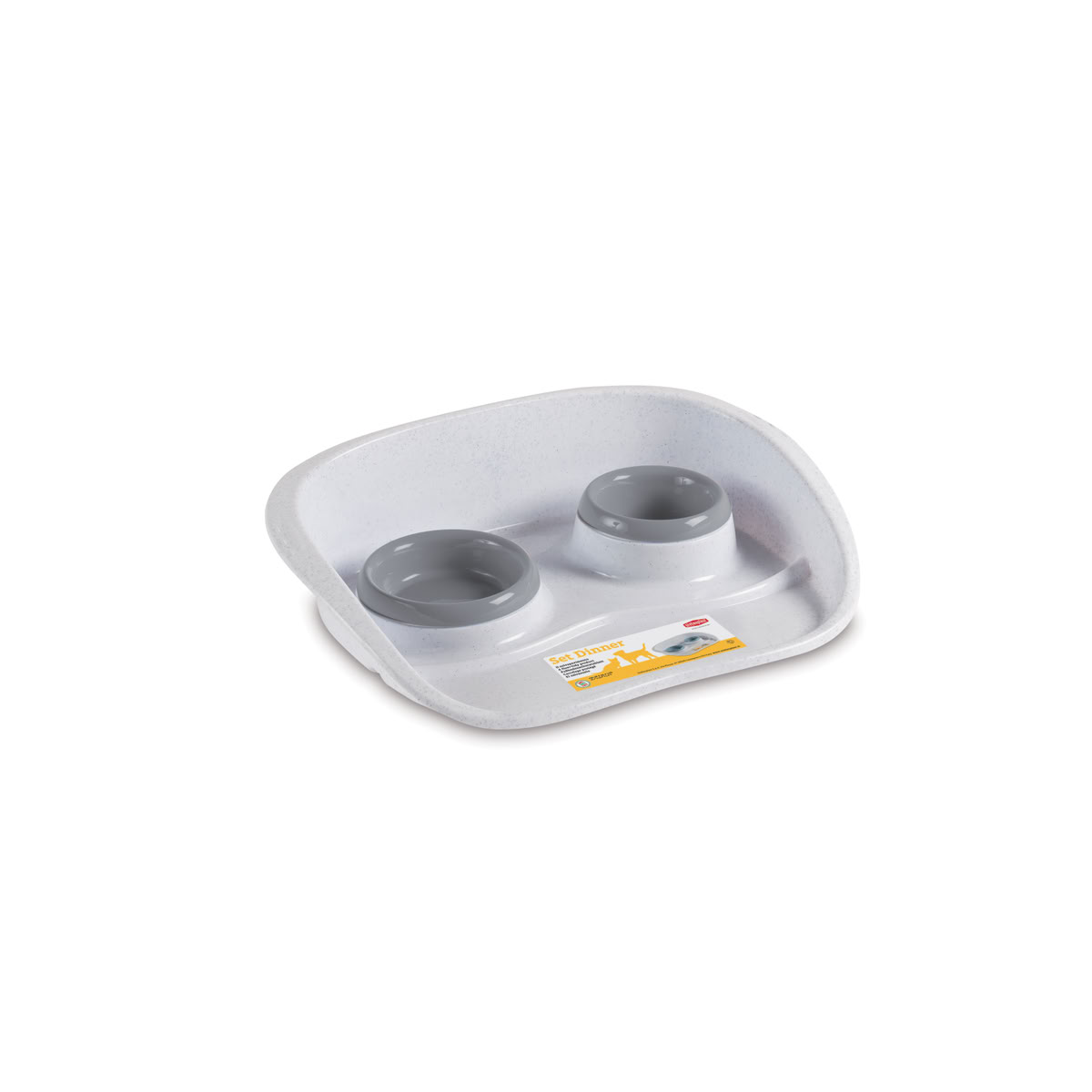 STEFANPLAST Plastová miska dvojitá, 1x 300 ml + 1x 250 ml