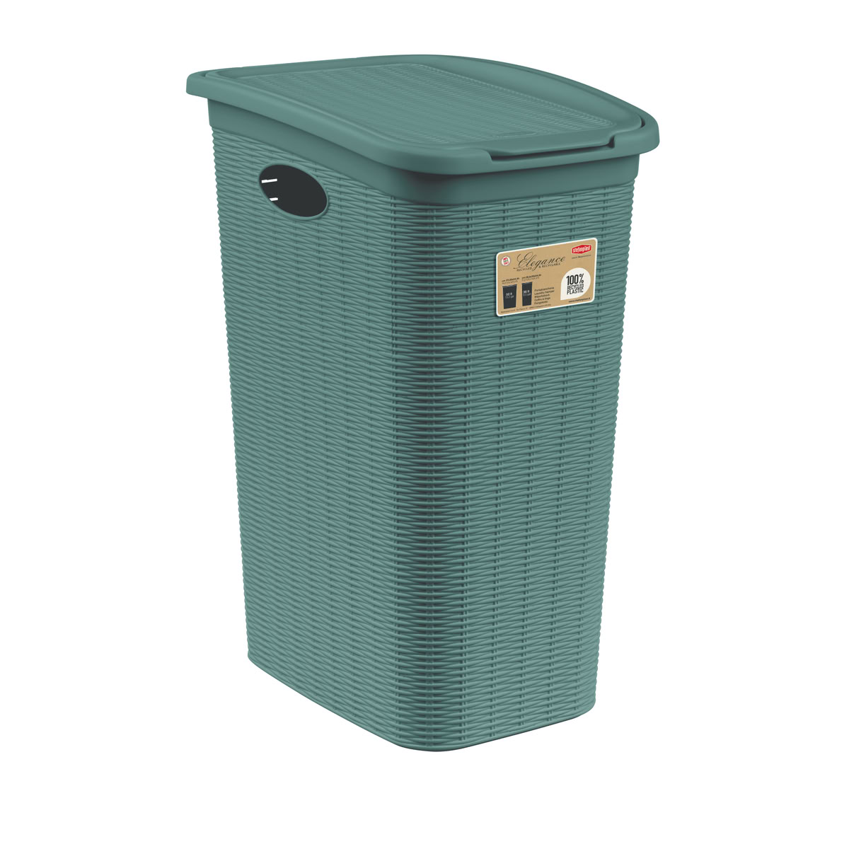 STEFANPLAST Koš na prádlo Elegance 36 l, zelenošedý