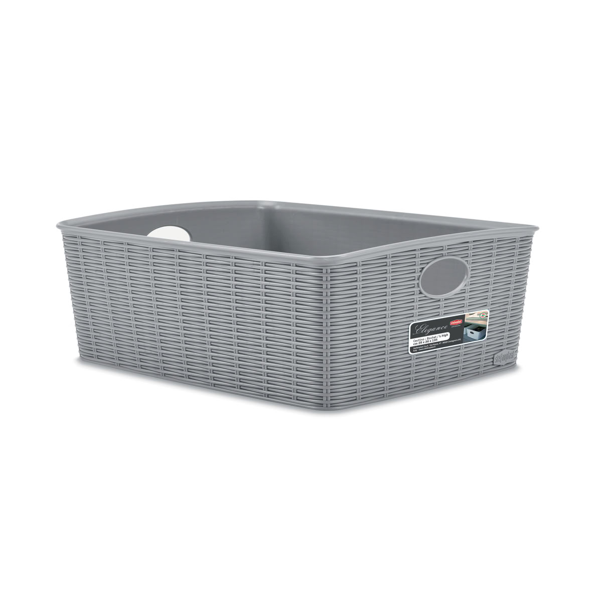 STEFANPLAST Elegance 31003 Úložný koš L High, šedý