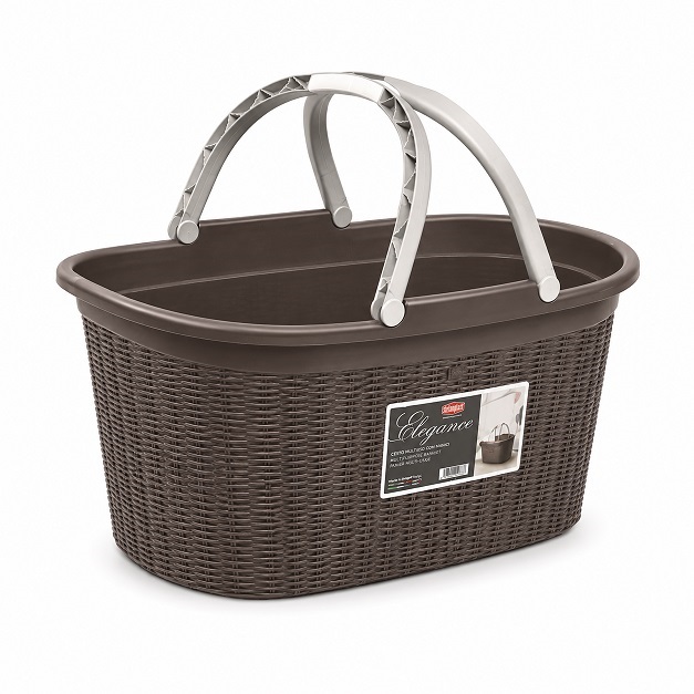 STEFANPLAST Košík na prádlo Elegance 35l, hnědý