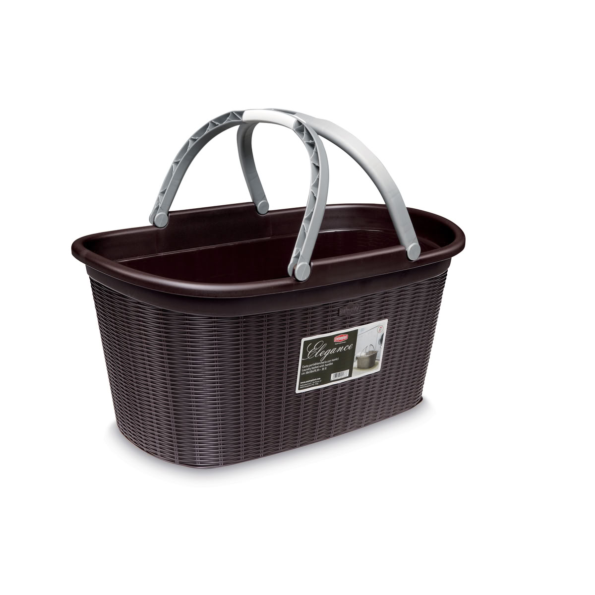 STEFANPLAST Košík na prádlo Elegance 35l, hnědý