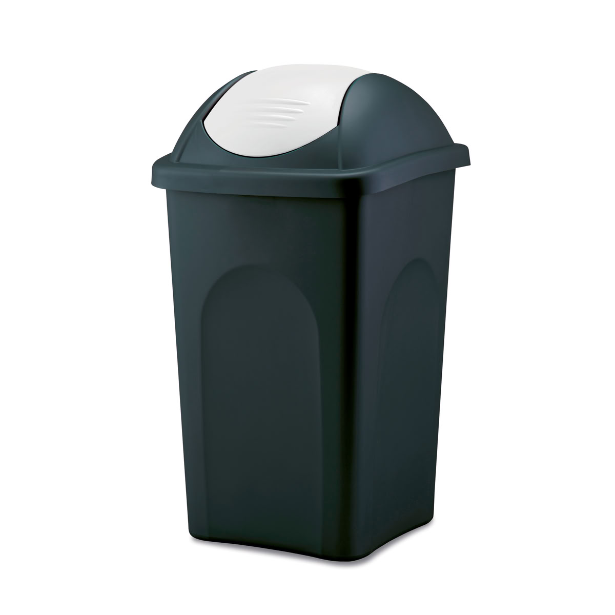 STEFANPLAST Odpadkový koš Multipat 60 l, černý, bílé víko