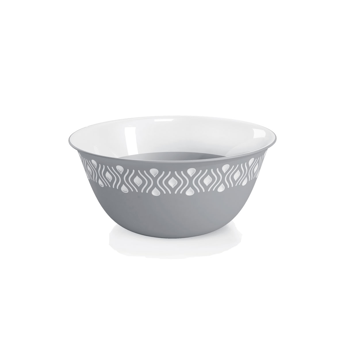 STEFANPLAST Tosca 55003 Plastová miska průměr 19 cm, bílá/šedá