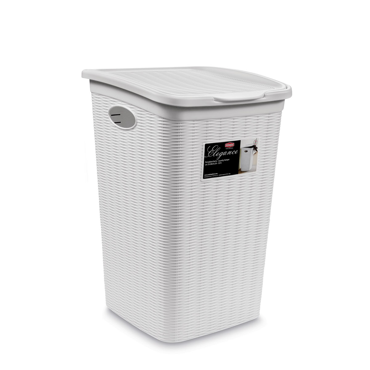 STEFANPLAST Koš na prádlo Elegance 50 l, bílý