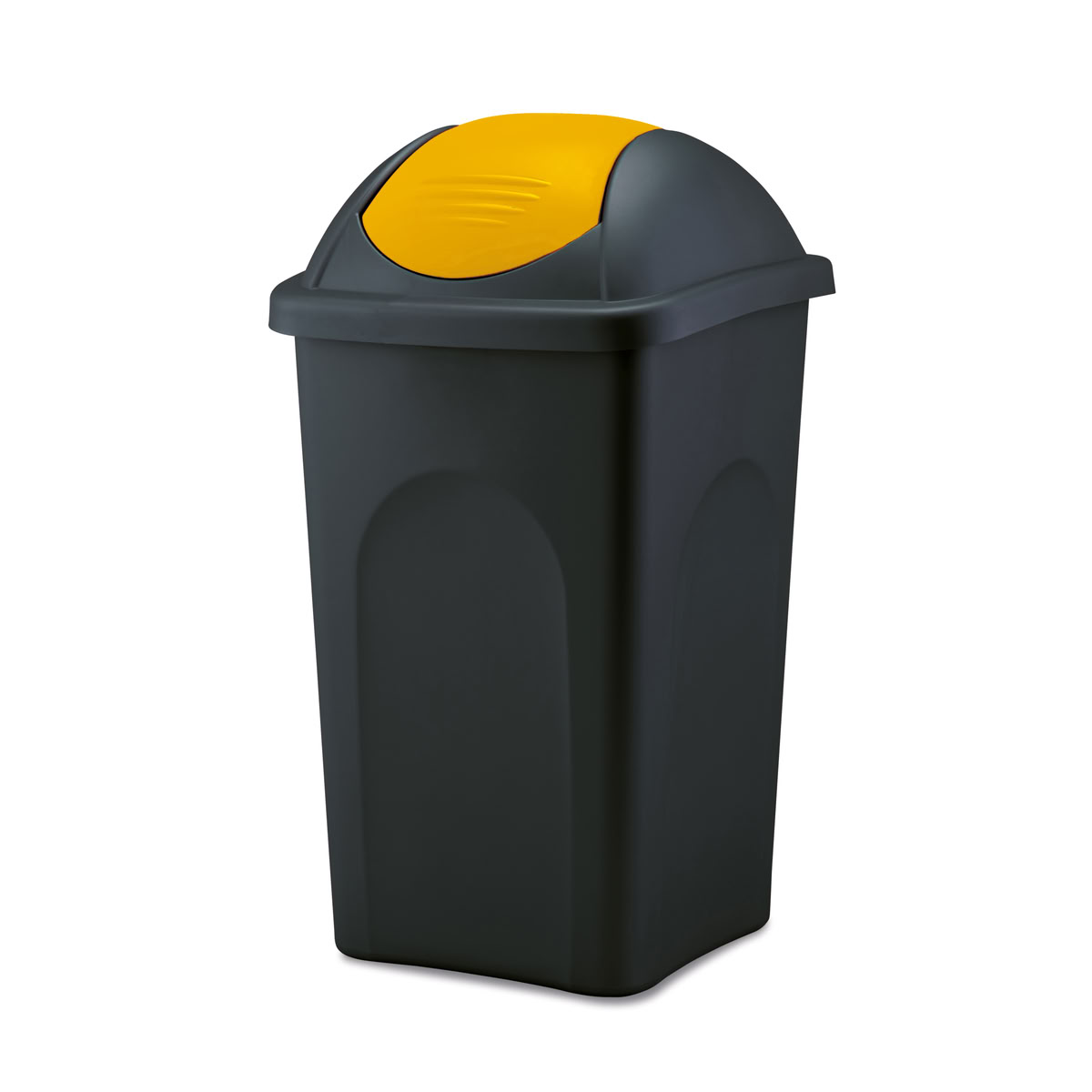 STEFANPLAST Odpadkový koš Multipat 60 l, černý, žluté víko