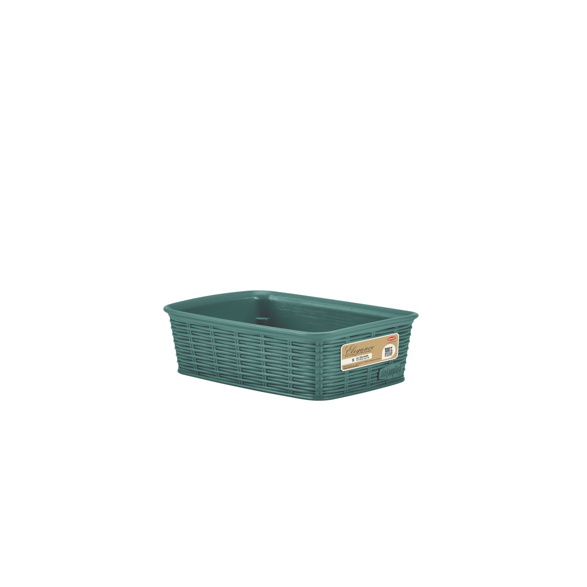 STEFANPLAST Košík Elegance S, 20x14x6, zelenošedý