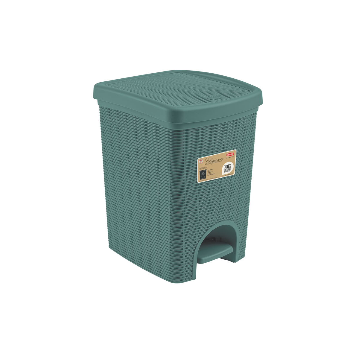 STEFANPLAST Odpadkový koš 20 l, 31x27,5x39cm, zelenošedý