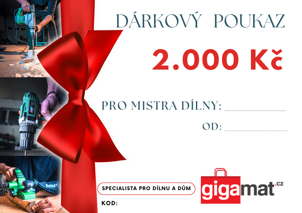 Dárkový poukaz GIGAMAT 2000 Kč