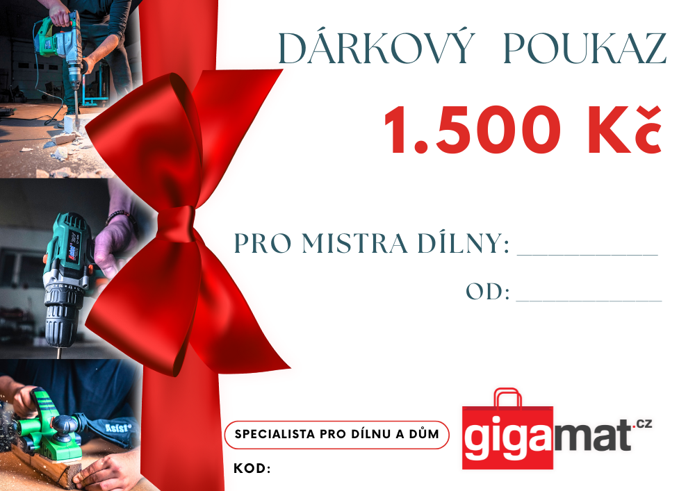 Dárkový poukaz GIGAMAT 1500 Kč
