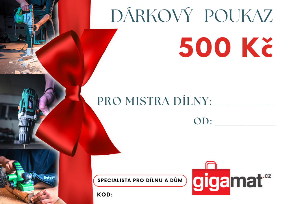 Dárkový poukaz GIGAMAT 500 Kč