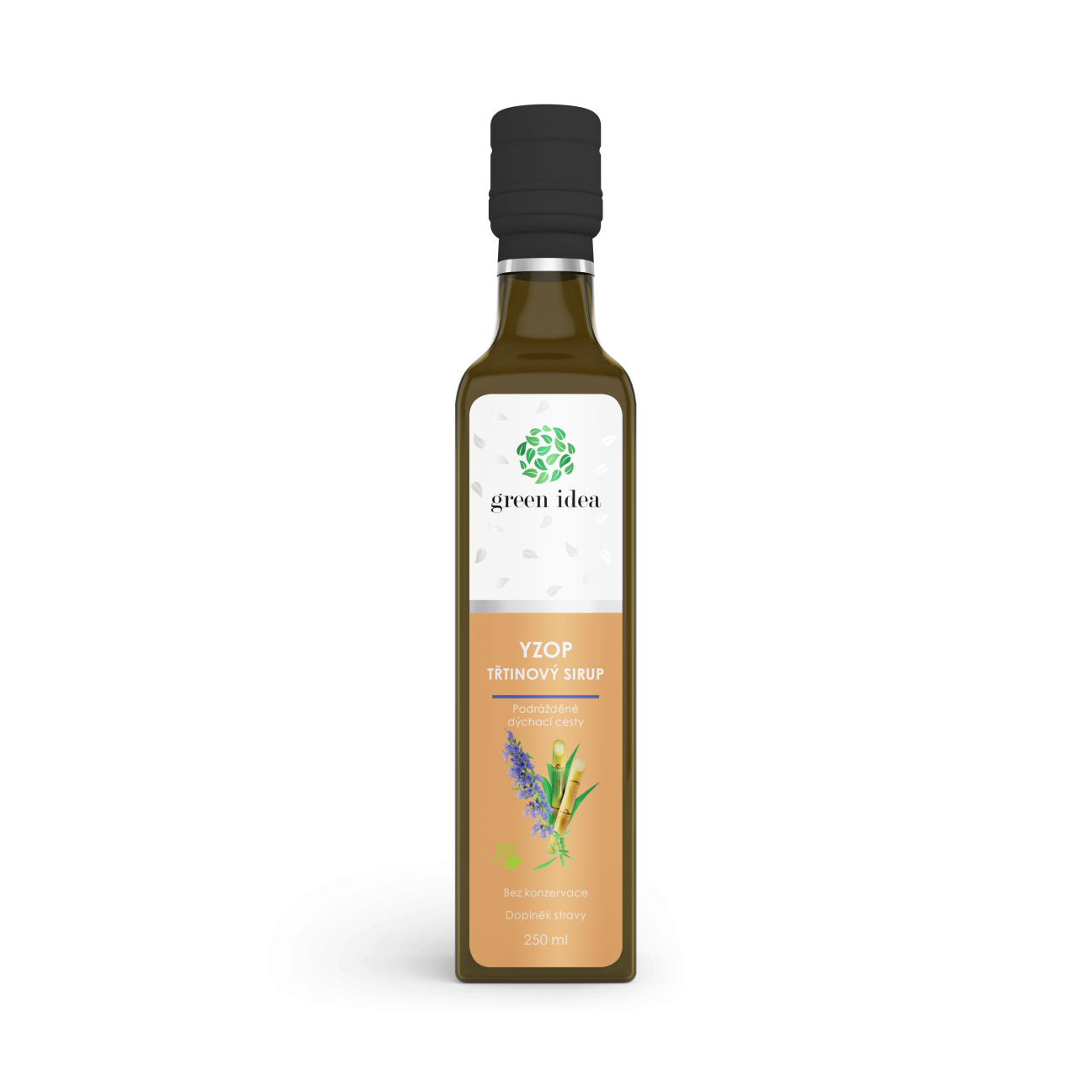 Green idea Yzopový sirup - třtinový 250 ml