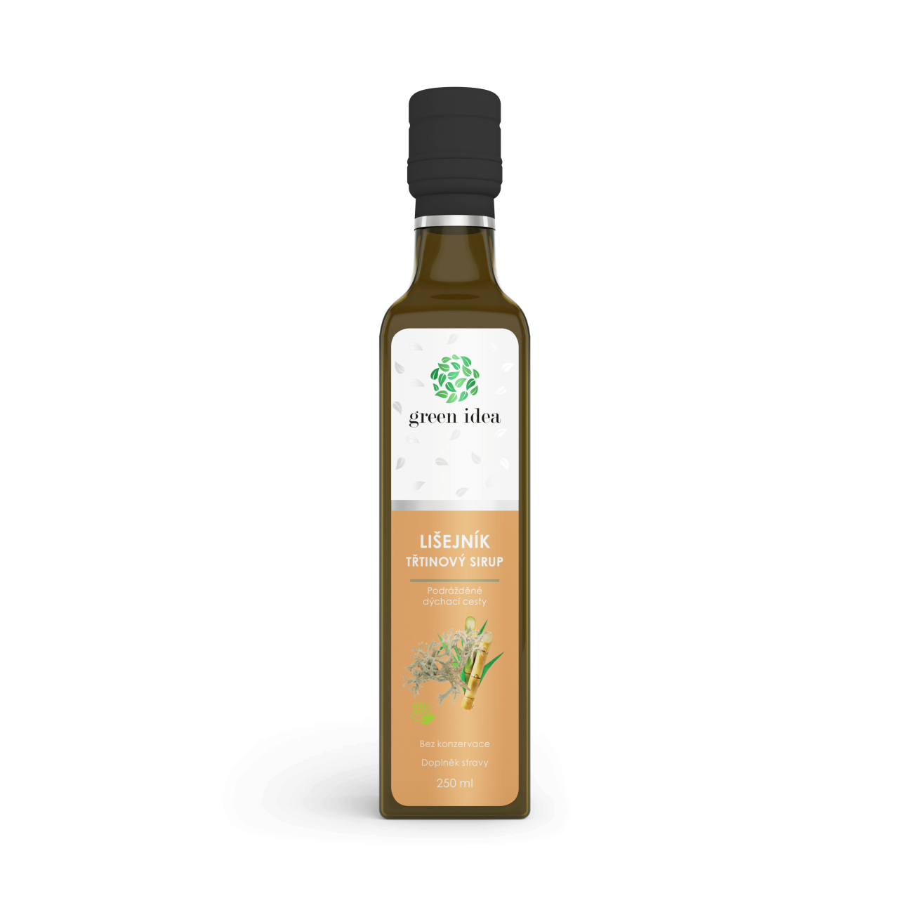 Green idea Lišejník sirup - třtinový 250 ml