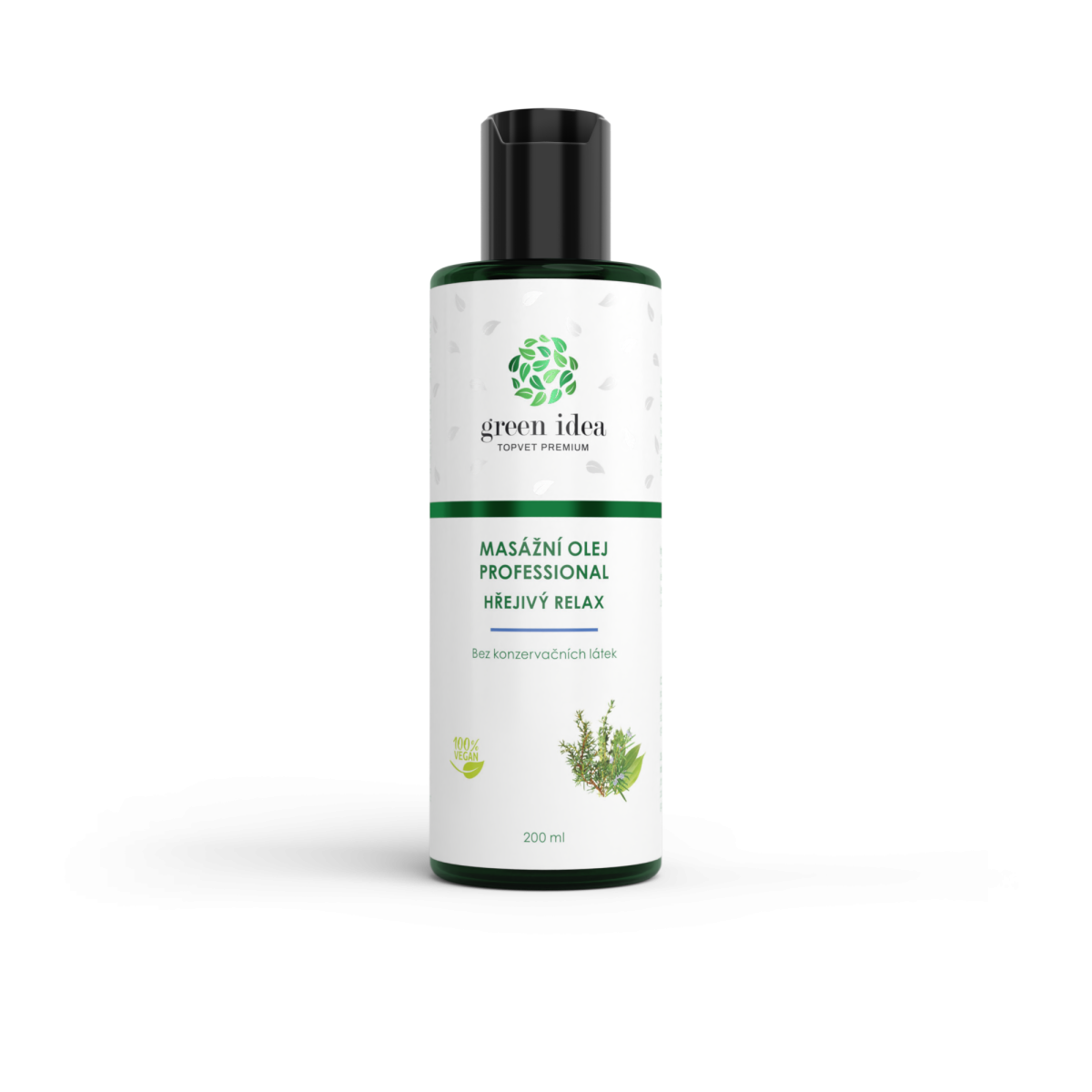 Green idea Hřejivý relax - masážní olej 200 ml
