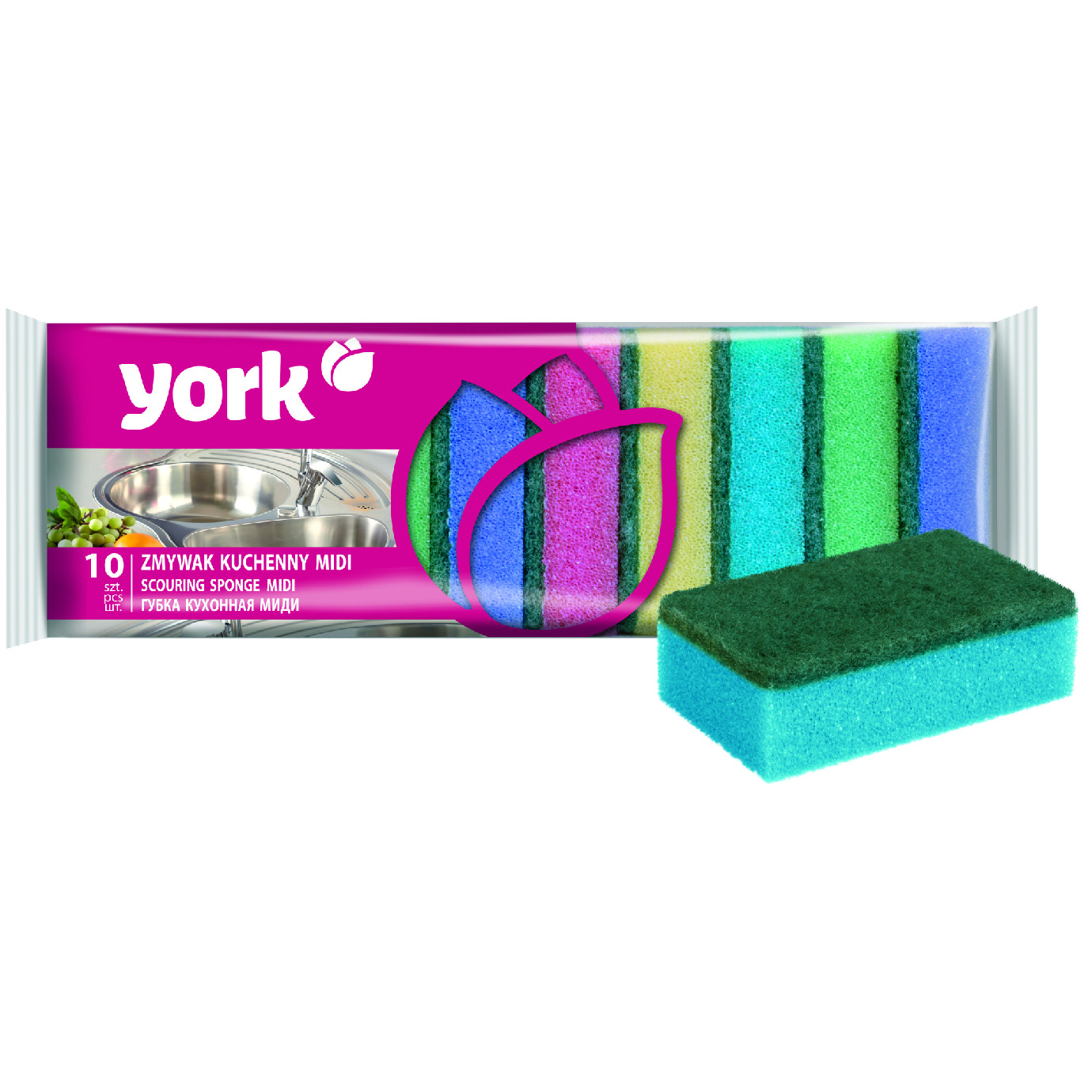 YORK Drhnoucí houbička MIDI 10 ks