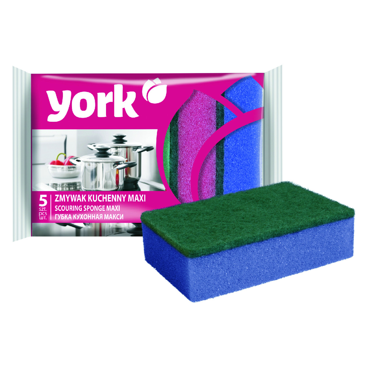 YORK Drhnoucí houbička MAXI 5 ks