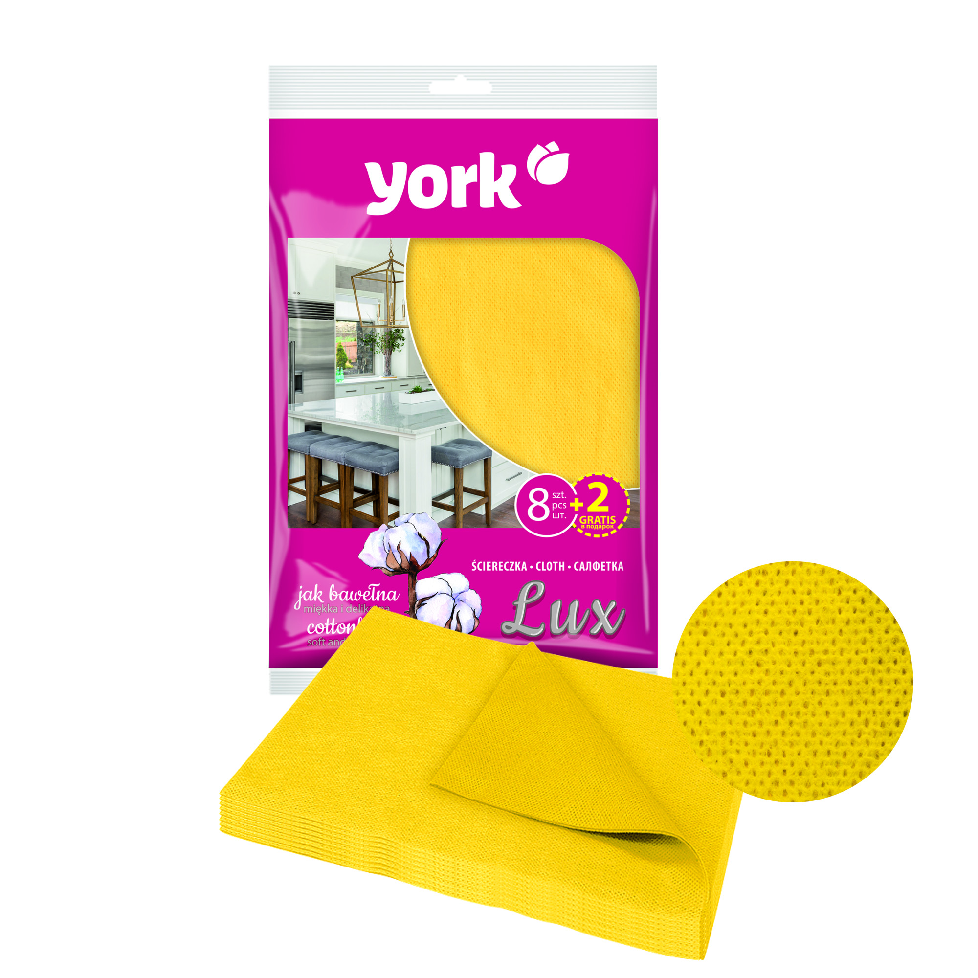 YORK Domácí utěrka LUX 8+2 ks zdarma