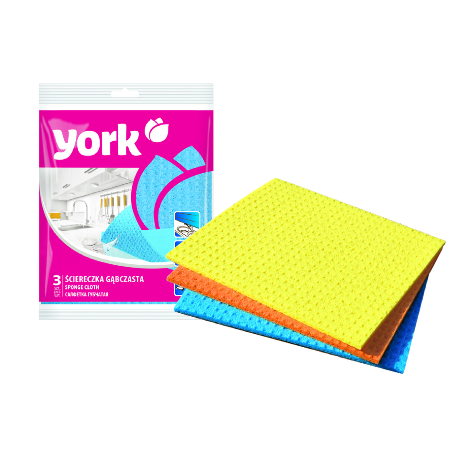 YORK Houbičková utěrka 3 ks