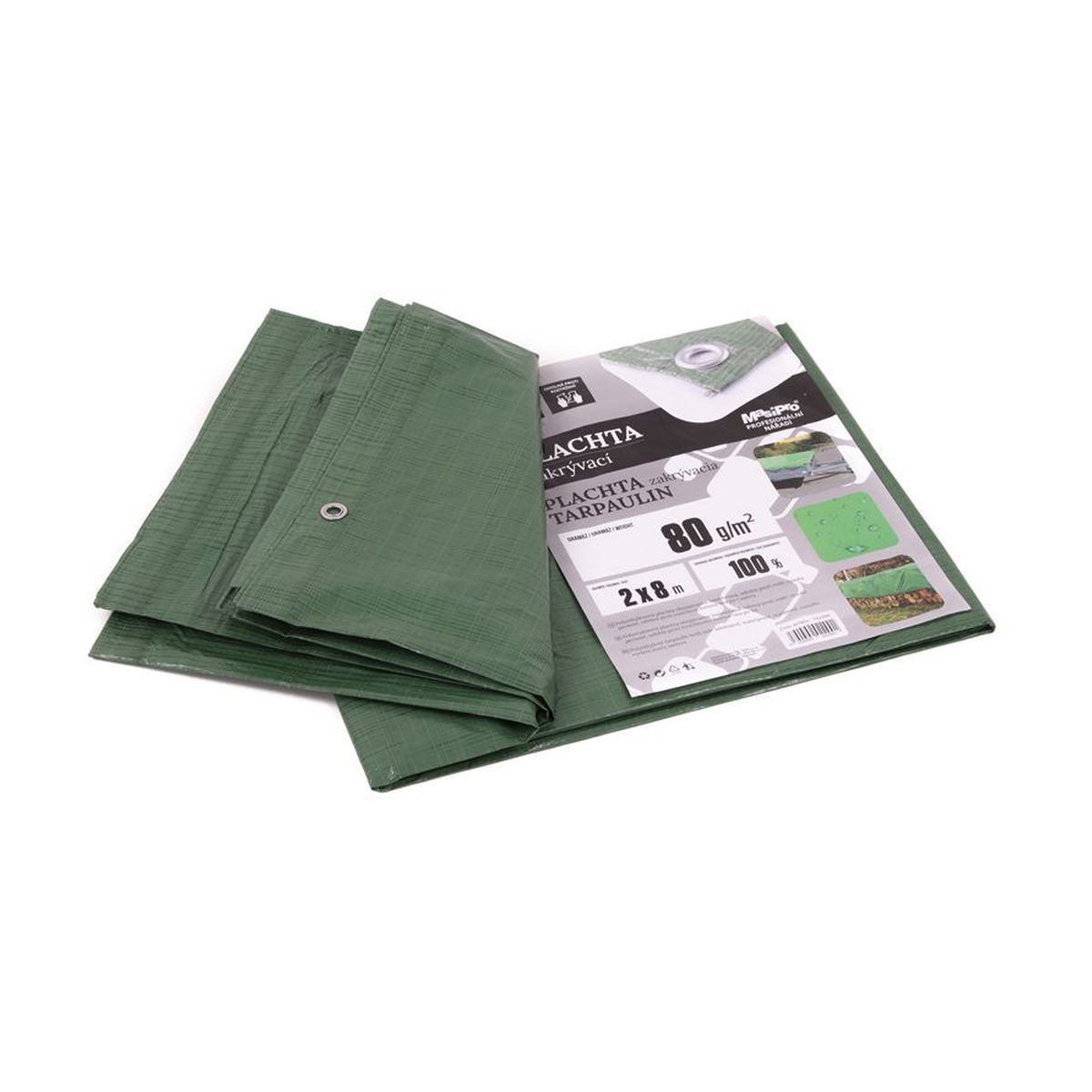 MASIPRO Plachta 80g ZELENÁ 2x8m
