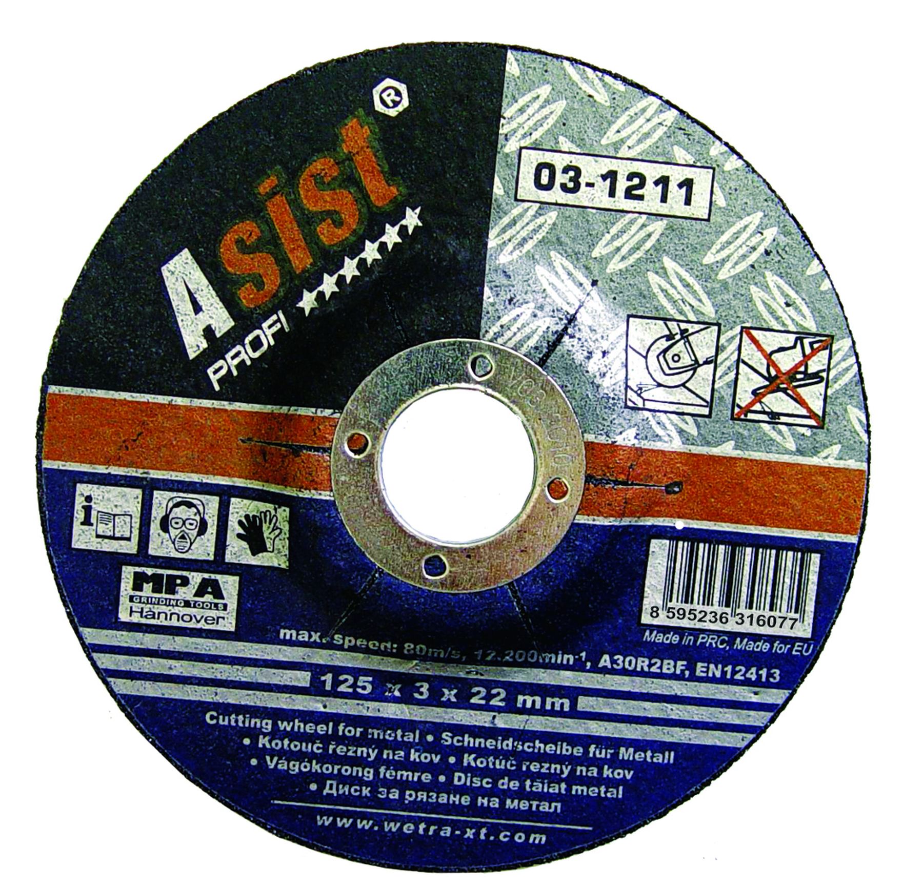 Asist Kotouč řezný na kov 125mm