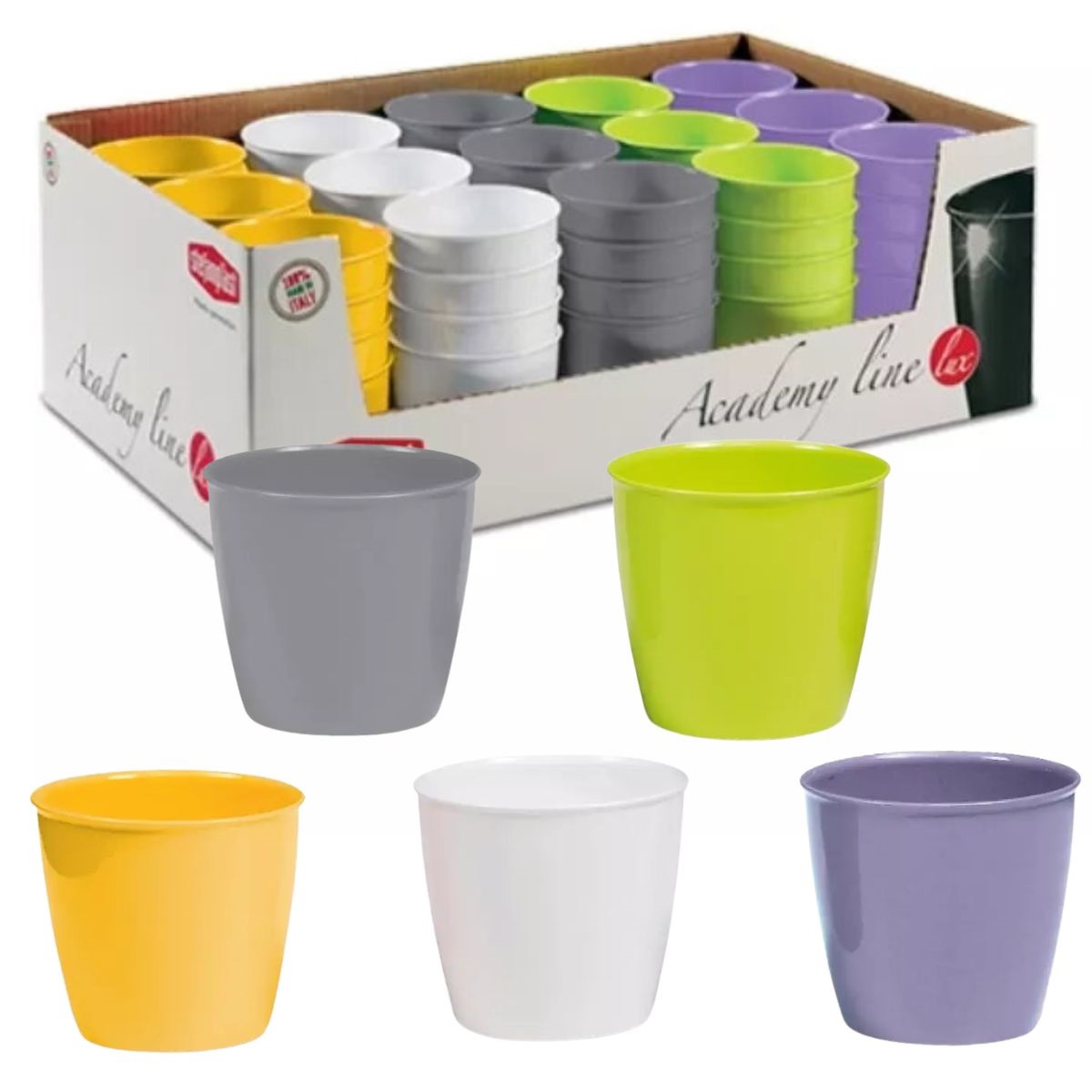STEFANPLAST Obal na květináč pr.11cm, 5 barev mix