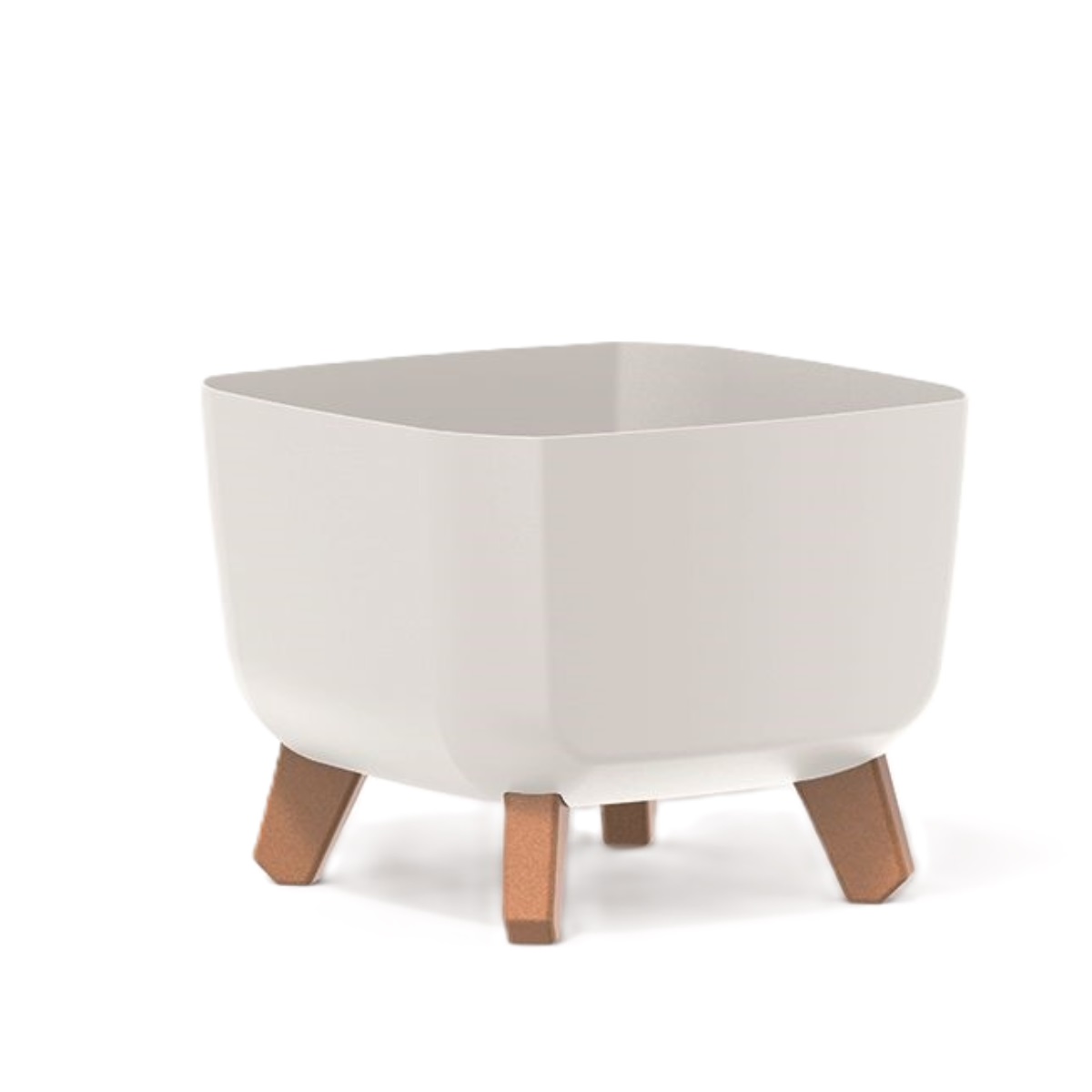 PROSPERPLAST Květináč GRACIA SQUARE 39cm bílý
