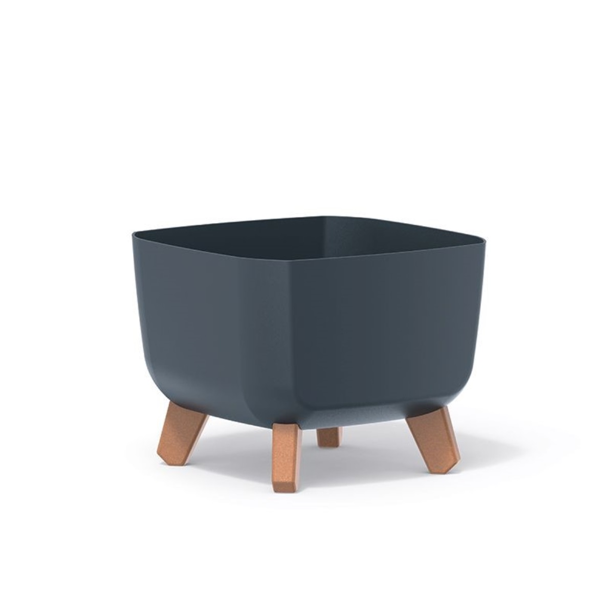 PROSPERPLAST Květináč GRACIA SQUARE 39cm antracit