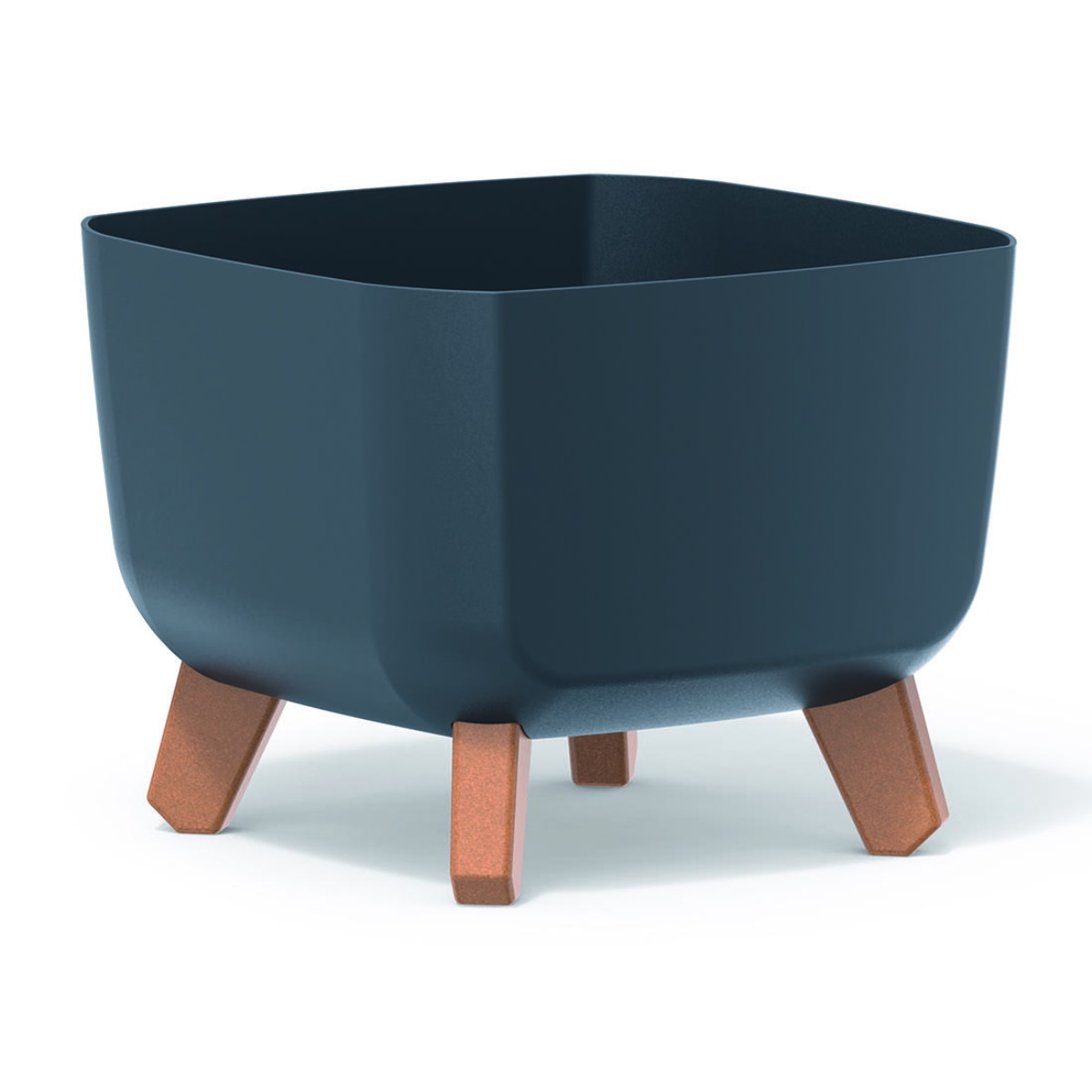PROSPERPLAST Květináč GRACIA SQUARE 24cm antracit