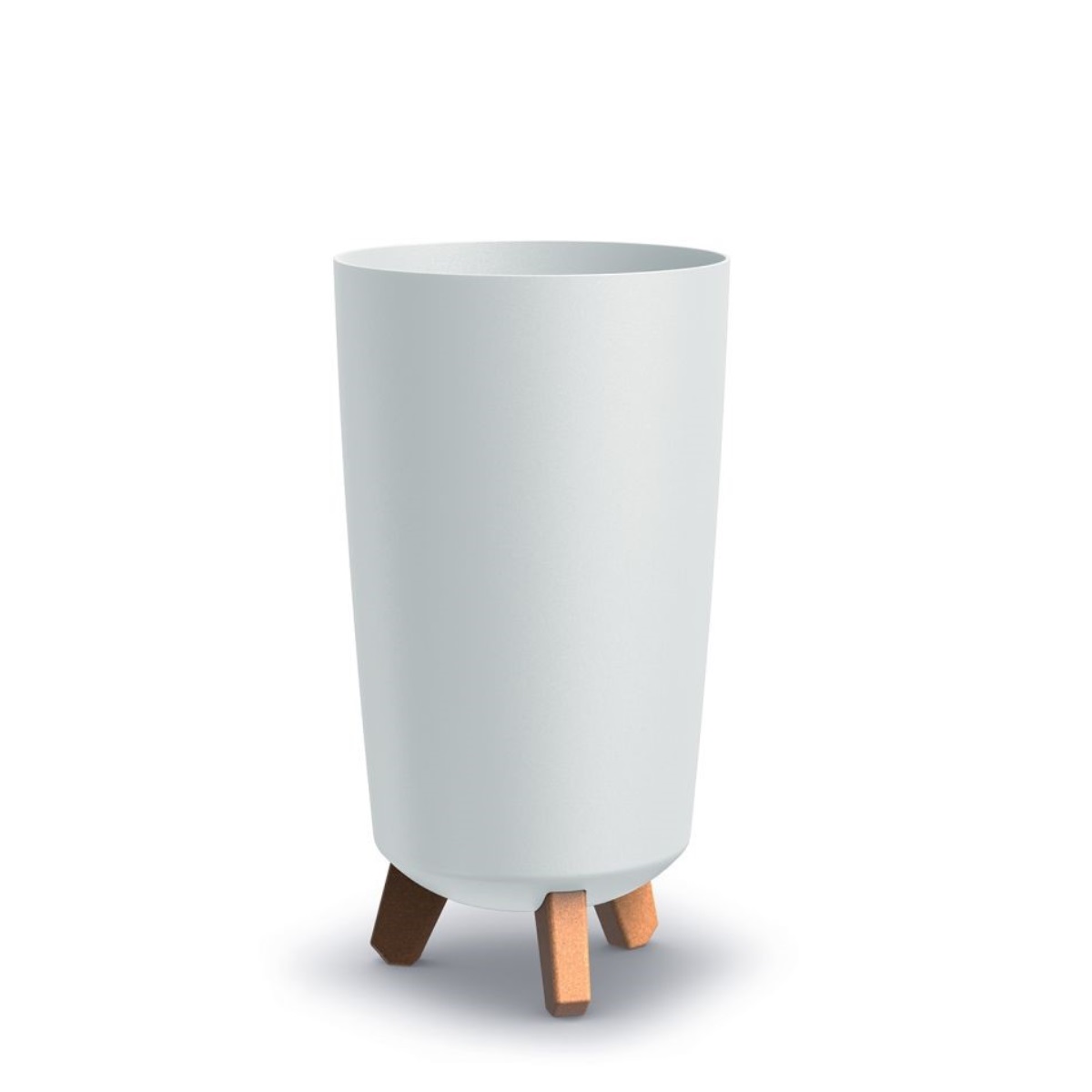 PROSPERPLAST Květináč GRACIA TUBUS SLIM 19,5 cm bílý