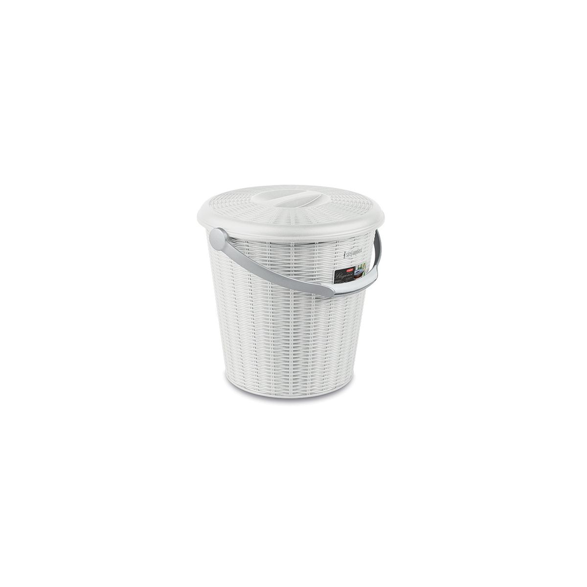 STEFANPLAST Odpadkový koš Elegance 10 l, s víkem, bílý