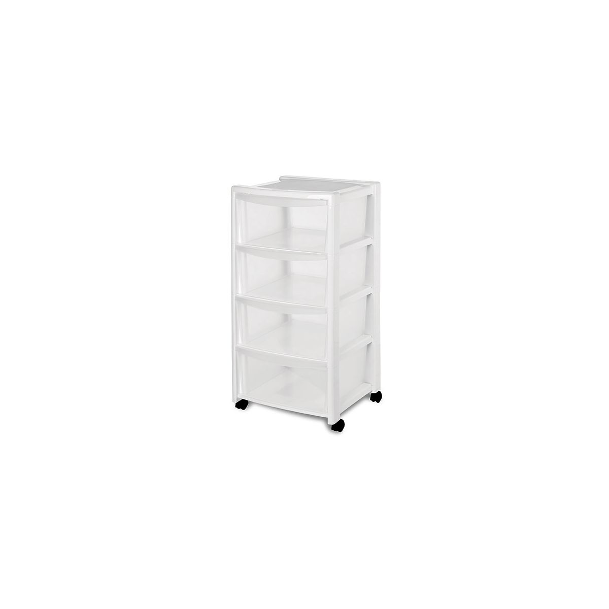 STEFANPLAST Úložný regál Libera, 4 zásuvky, bílý