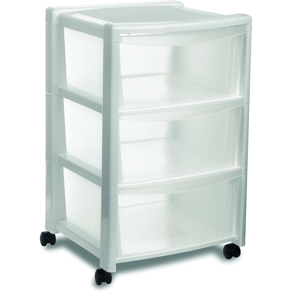 STEFANPLAST Úložný regál Libera, 3 zásuvky, bílý