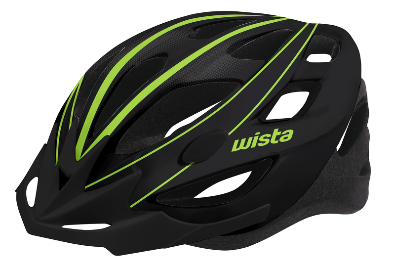 Cyklistická přilba WISTA HardShell černá/zelená L/XL (58-61 cm)